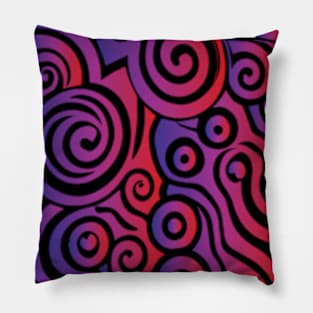 Whimsical Swirls Pattern Pillow