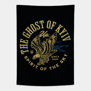 Ghost of Kyiv, Ukraine Flag Tapestry