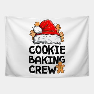 Cookie Baking Crew Christmas Santa Hat Gingerbread Tapestry