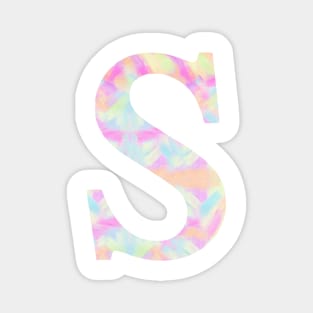 The Letter S Rainbow Design Magnet