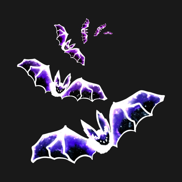 Swarm of star bats by TheDoodlemancer