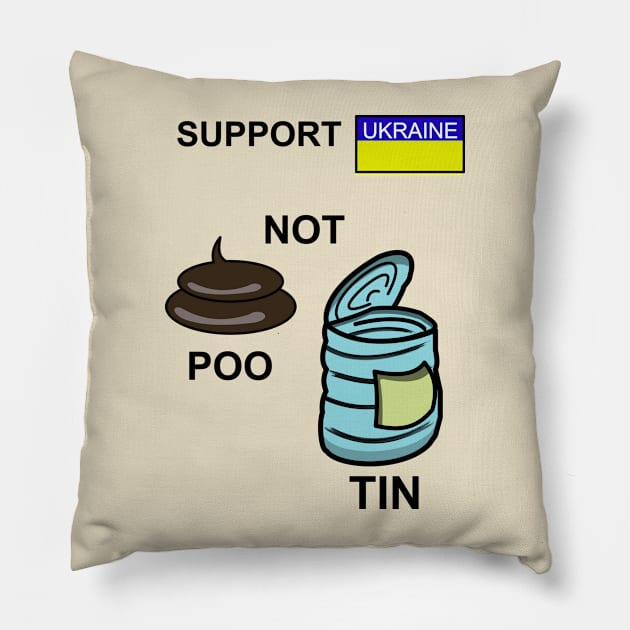 Support Ukraine Pillow by BishBashBosh