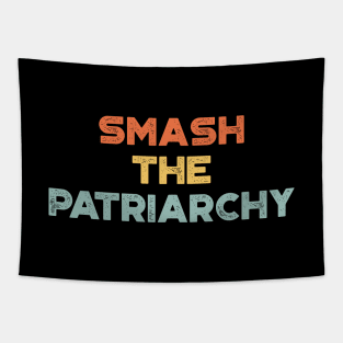 Smash The Patriarchy Vintage Retro (Sunset) Tapestry