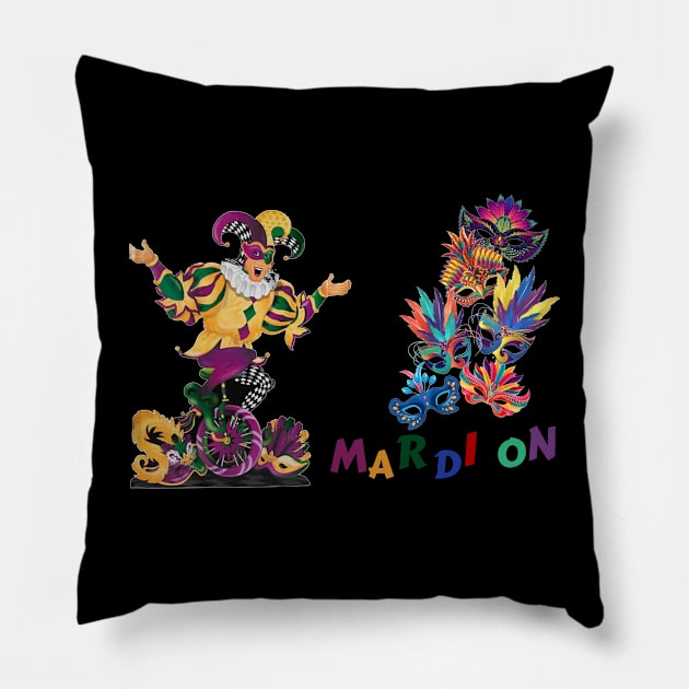 Mardi gras, mardi on Pillow by Mony Shop