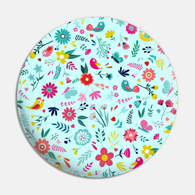 Floral Bliss_teal Pin by Unalome_Designs