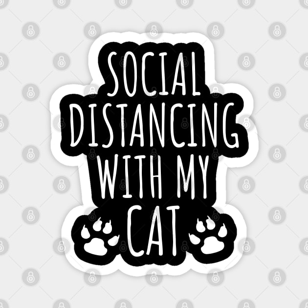 Social distancing with my cat Magnet by LunaMay