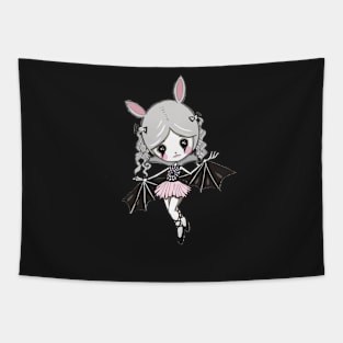 Cute vampire bat girl Tapestry