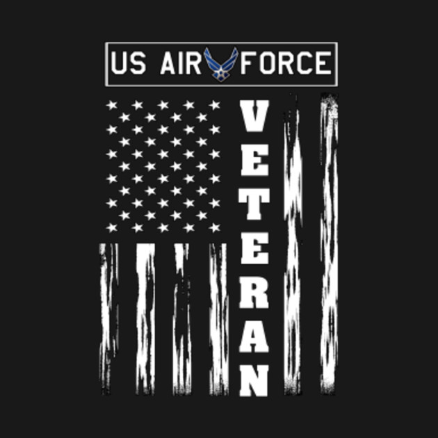 Download US AIR FORCE Veteran - Distressed American Flag Tee - Air ...