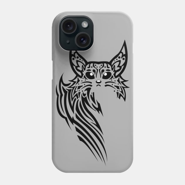 Lynx tattoo style Phone Case by Velvet