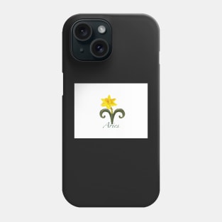 Aries’ Daffodil with Title Phone Case