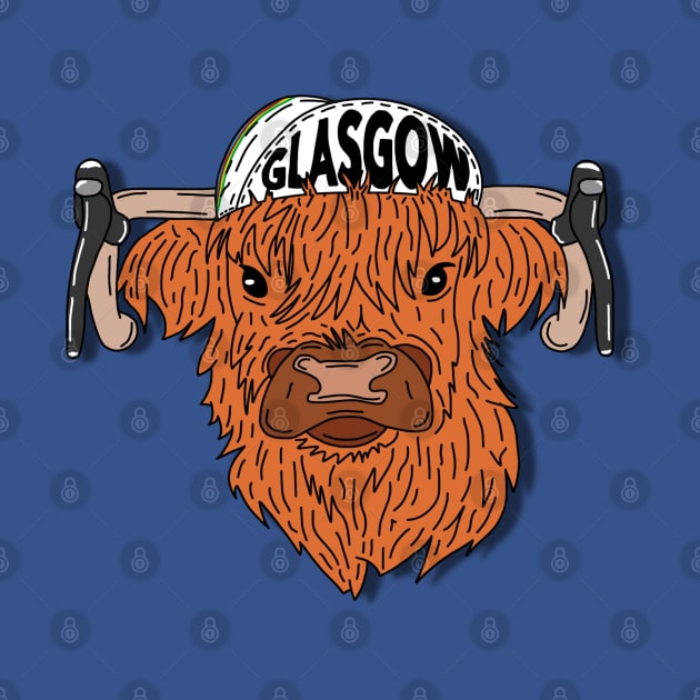 Cycling Highland Coo Glasgow 2023 by p3p3ncil