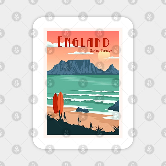 England surfing paradise Magnet by NeedsFulfilled