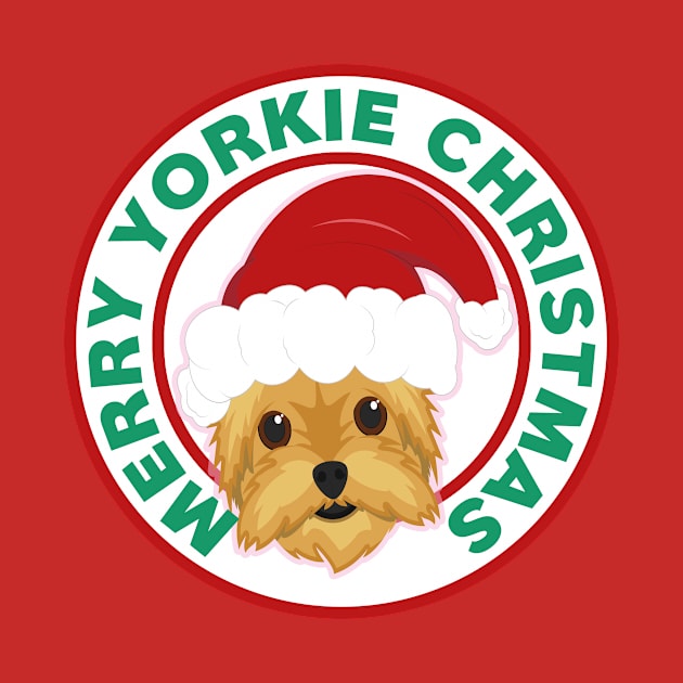 Merry Christmas Yorkshire Terrier by CafePretzel