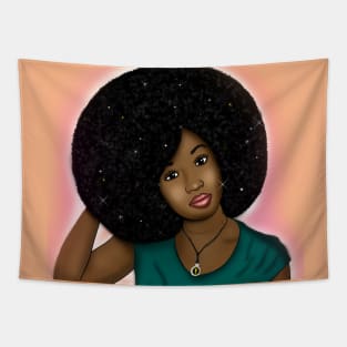 black women glow differently digital art Tapestry