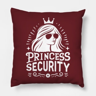 Princess Security Guarding Mom Gift Family Trip - White Pillow