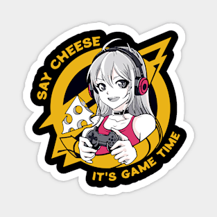 Gamer Girl Power: Cheese & Victory Magnet