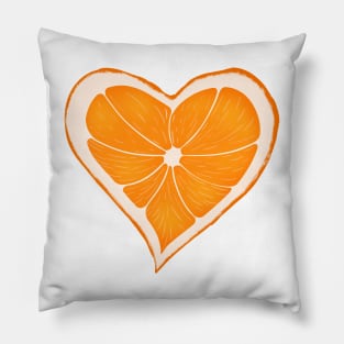 Orange heart Pillow