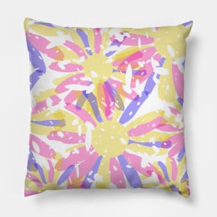 Colored Faded Flower Vector Seamless Pillow