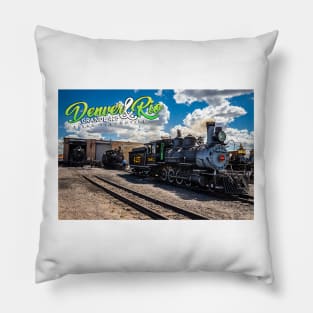 Denver and Rio Grande 425 Steam Locomotive at Antonito Colorado Pillow