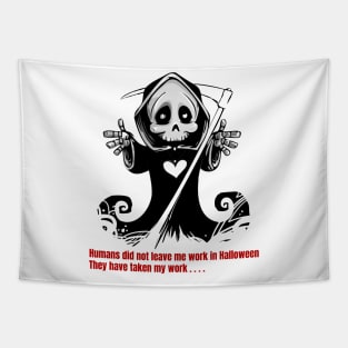 Funny Halloween ghost Tapestry