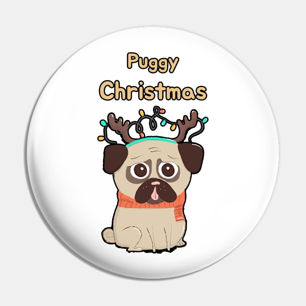 Puggy Christmas Pin by aastal72