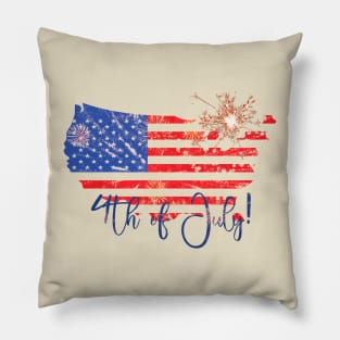 4th of July Pillow