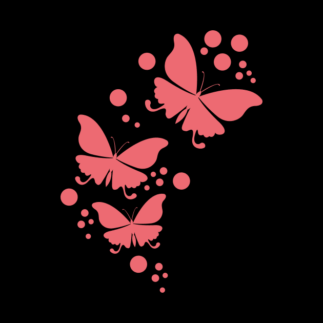 Butterfly Pattern Pink by Ken Adams Store