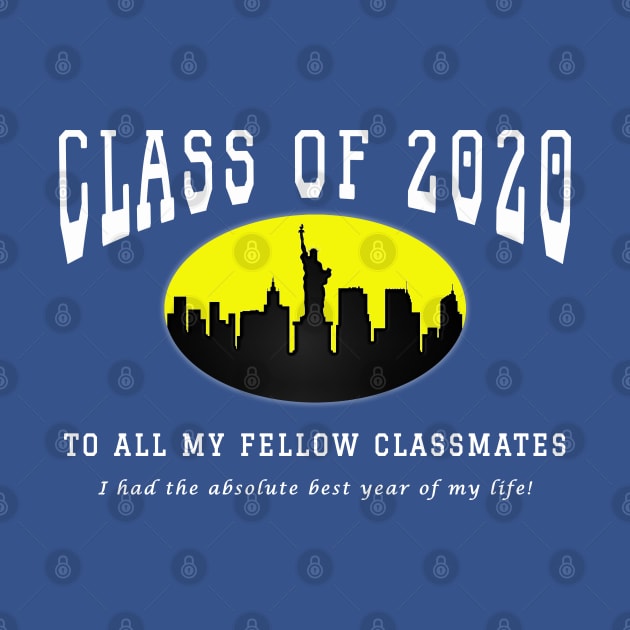 Class of 2020 - Blue, Yellow and White Colors by The Black Panther