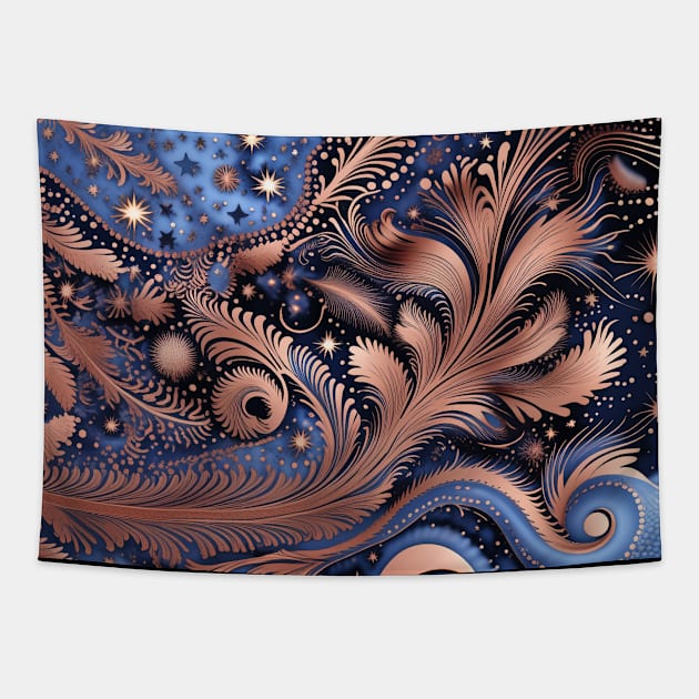 Other Worldly Designs- nebulas, stars, galaxies, planets with feathers Tapestry by BirdsnStuff