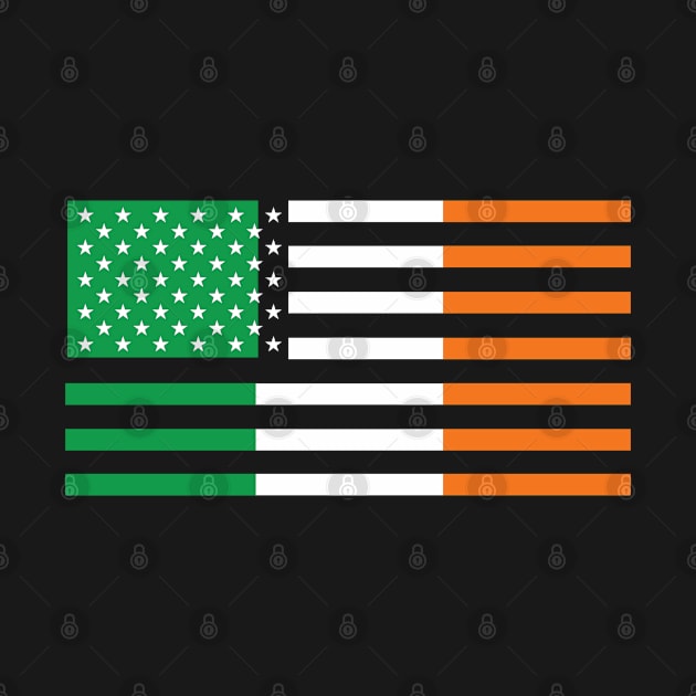 Part United States and Part Irish Flag for Irish Americans by Beautiful Butterflies by Anastasia