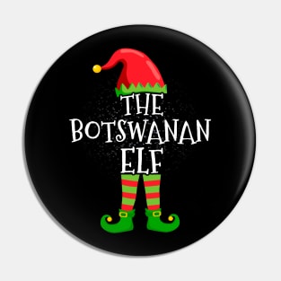 botswanan Elf Family Matching Christmas Group Funny Gift Pin