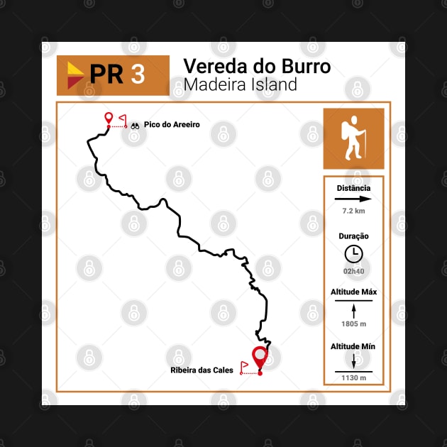 Madeira Island PR3 VEREDA DO BURRO trail map by Donaby