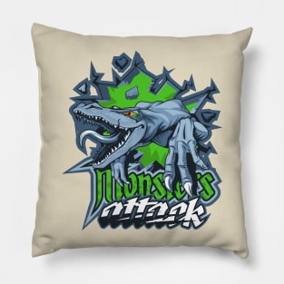 Lizard monster attack Pillow