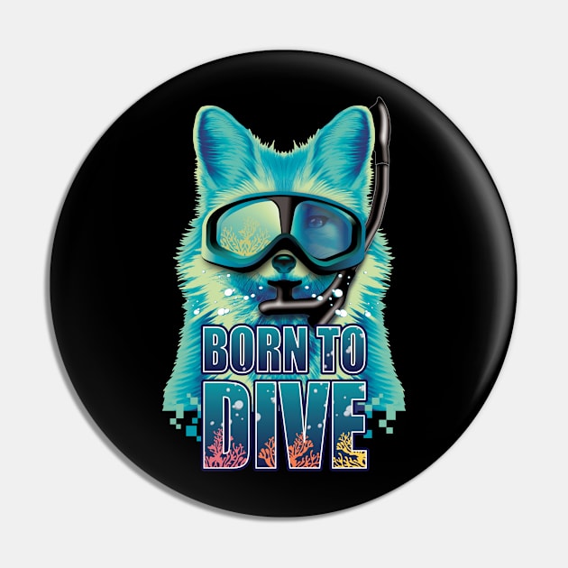 Born to dive fox scuba diving underwater among coral reefs Pin by Settha.sk