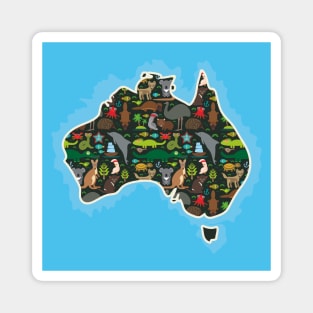 Map of Australia Magnet