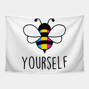 Cute Bee YourSelf Pansexual Bee Gay Pride LGBT Rainbow Gift Tapestry