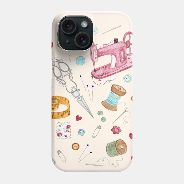 Sewing Phone Case by EpoqueGraphics
