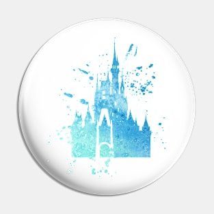 Watercolor Castle Pin