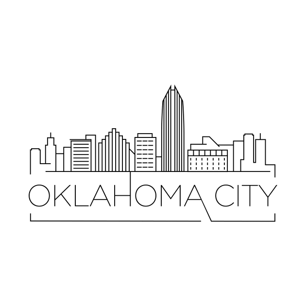 Oklahoma City Minimal Skyline by kursatunsal