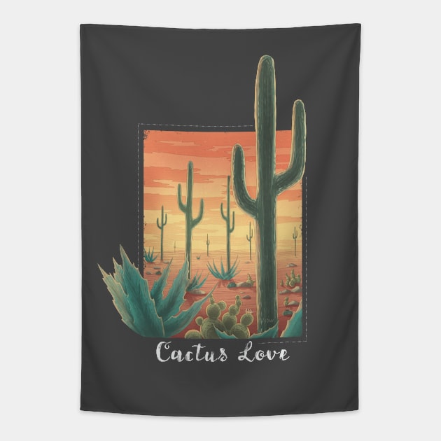 Cactus Love Tapestry by ArtDary