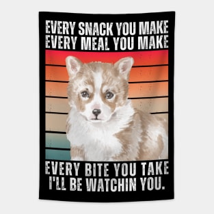 every snack you make corgi Tapestry