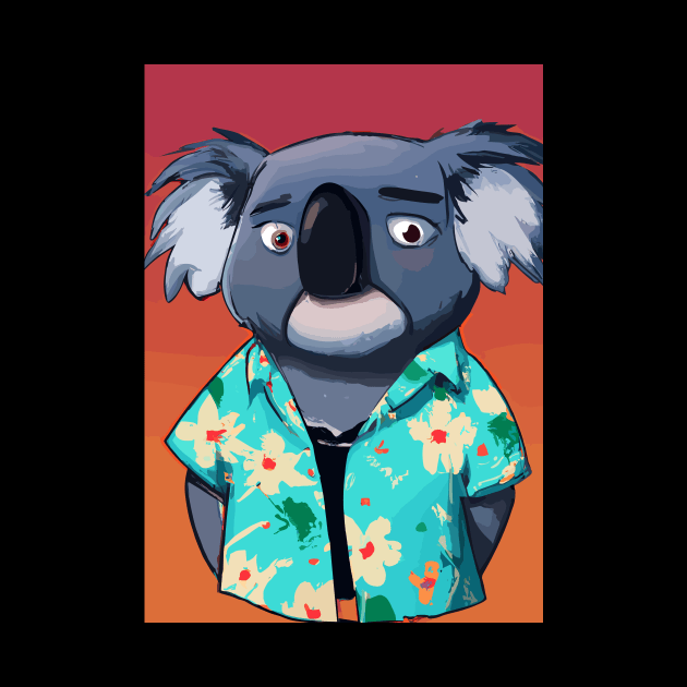 Koala with Hawaii Shirt by maxcode