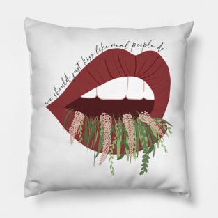 Like Real People Do Lips Lyric Pillow