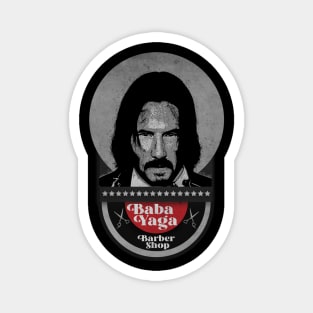 Baba Yaga Barber Shop Magnet