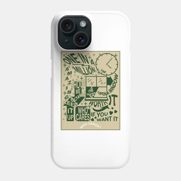 Who Cares? Poster (Tracklist) - Rex Orange County Phone Case by crossroadsts