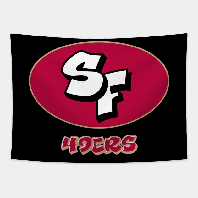 SF 49ers Tapestry by Shiyi Studio