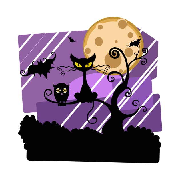 Purple Halloween design by Montanescu