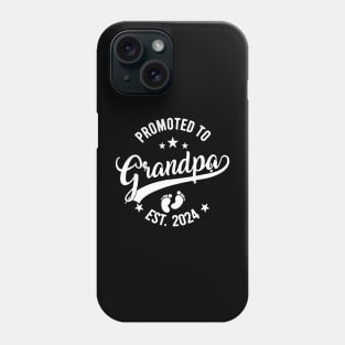 Promoted To Grandpa Est 2024 Fathers Day New Grandpa Phone Case