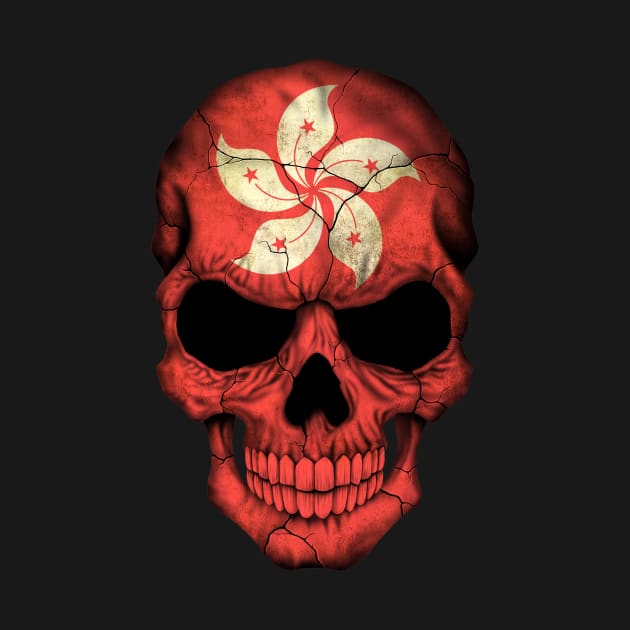 Hong Kong Flag Skull by jeffbartels