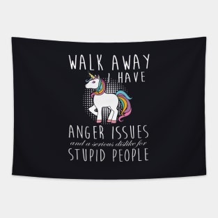 Walk Away Unicorn T Shirts Tapestry